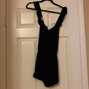 EUC Victoria’s Secret Black Velvet romper